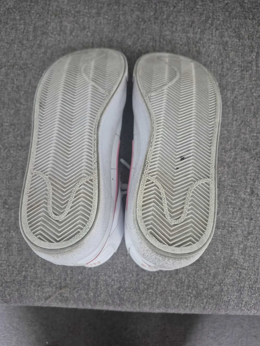 Nike Blazers Kid's White High-Top Sneakers with Pink Swoosh Accent